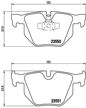 Комплект тормозных колодок, дисковый тормоз BREMBO P06039