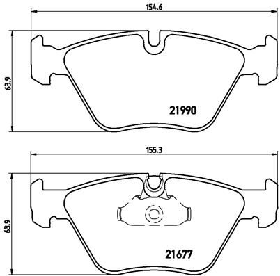 Комплект тормозных колодок, дисковый тормоз BREMBO P06065