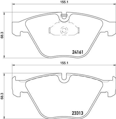 Комплект тормозных колодок, дисковый тормоз BREMBO P06081