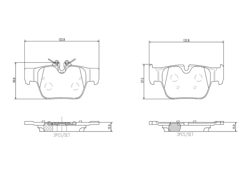 Комплект тормозных колодок, дисковый тормоз BREMBO P06117