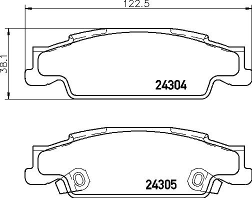 Комплект тормозных колодок, дисковый тормоз BREMBO P09007