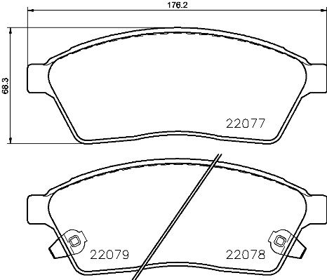Комплект тормозных колодок, дисковый тормоз BREMBO P09009