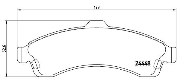 Комплект тормозных колодок, дисковый тормоз BREMBO P10009