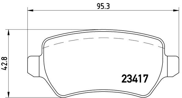 Комплект тормозных колодок, дисковый тормоз BREMBO P10013