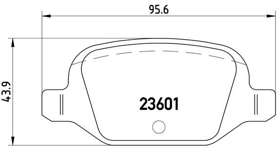 Комплект тормозных колодок, дисковый тормоз BREMBO P23064