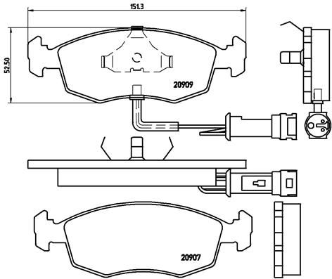 Комплект тормозных колодок, дисковый тормоз BREMBO P24007
