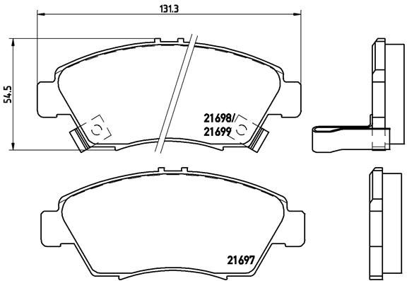Комплект тормозных колодок, дисковый тормоз BREMBO P28024
