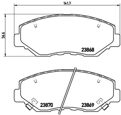 Комплект тормозных колодок, дисковый тормоз BREMBO P28035