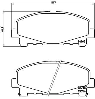 Комплект тормозных колодок, дисковый тормоз BREMBO P28043