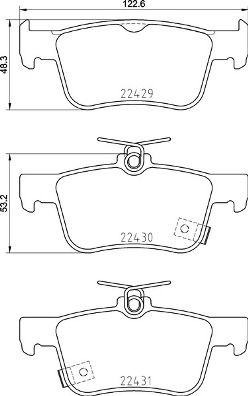 Комплект тормозных колодок, дисковый тормоз BREMBO P28089