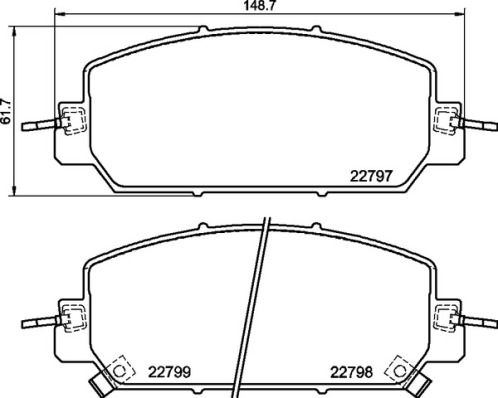 Комплект тормозных колодок, дисковый тормоз BREMBO P28098