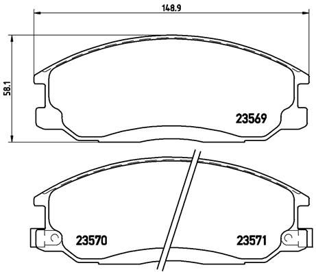 Комплект тормозных колодок, дисковый тормоз BREMBO P30013