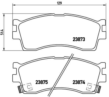 Комплект тормозных колодок, дисковый тормоз BREMBO P30016