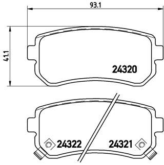 Комплект тормозных колодок, дисковый тормоз BREMBO P30025