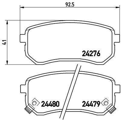 Комплект тормозных колодок, дисковый тормоз BREMBO P30033