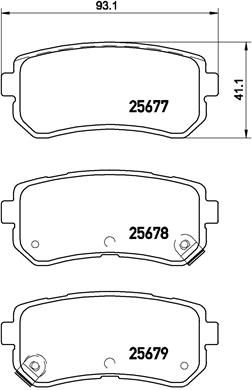 Комплект тормозных колодок, дисковый тормоз BREMBO P30068