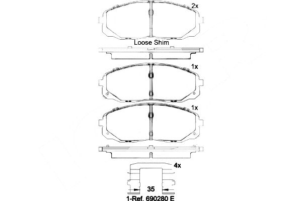 Комплект тормозных колодок, дисковый тормоз BREMBO P30095
