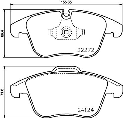 Комплект тормозных колодок, дисковый тормоз BREMBO P36030