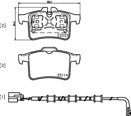 Комплект тормозных колодок, дисковый тормоз BREMBO P36034