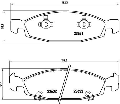 Комплект тормозных колодок, дисковый тормоз BREMBO P37005