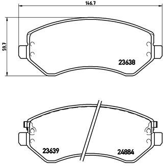 Комплект тормозных колодок, дисковый тормоз BREMBO P37007