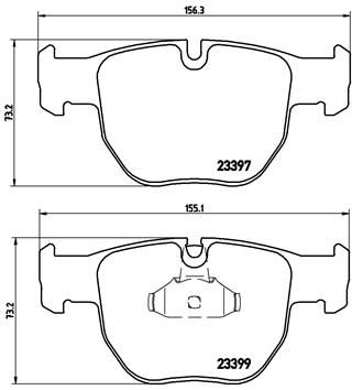 Комплект тормозных колодок, дисковый тормоз BREMBO P44012