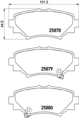 Комплект тормозных колодок, дисковый тормоз BREMBO P49049