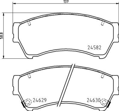 Комплект тормозных колодок, дисковый тормоз BREMBO P49060