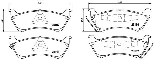 Комплект тормозных колодок, дисковый тормоз BREMBO P50040