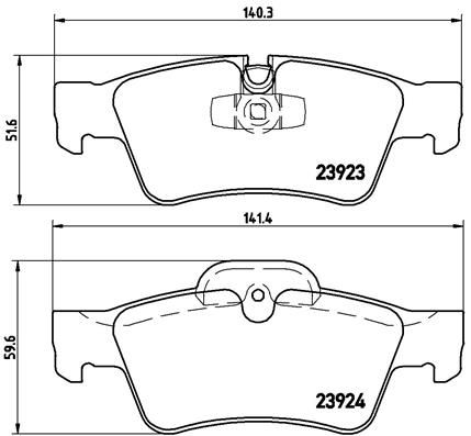 Комплект тормозных колодок, дисковый тормоз BREMBO P50064