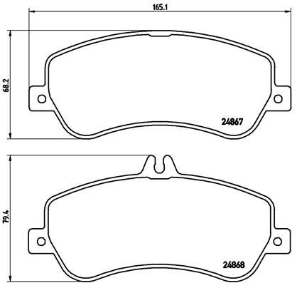 Комплект тормозных колодок, дисковый тормоз BREMBO P50086