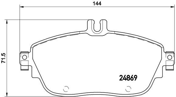 Комплект тормозных колодок, дисковый тормоз BREMBO P50093