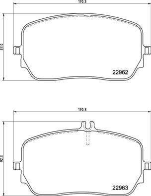 Комплект тормозных колодок, дисковый тормоз BREMBO P50149