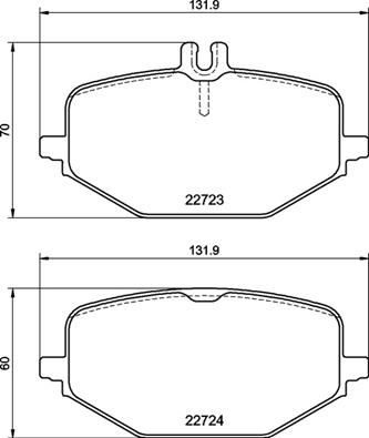 Комплект тормозных колодок, дисковый тормоз BREMBO P50161