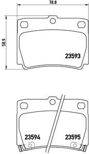 Комплект тормозных колодок, дисковый тормоз BREMBO P54026