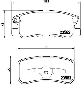 Комплект тормозных колодок, дисковый тормоз BREMBO P54031