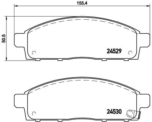 Комплект тормозных колодок, дисковый тормоз BREMBO P54038