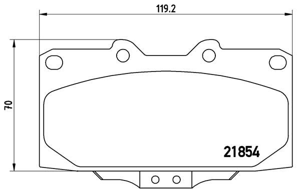 Комплект тормозных колодок, дисковый тормоз BREMBO P56034