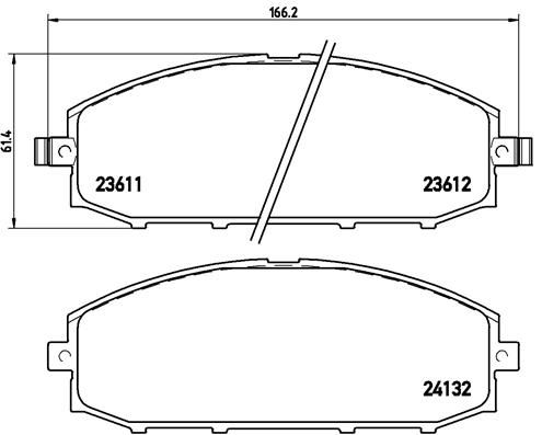 Комплект тормозных колодок, дисковый тормоз BREMBO P56041