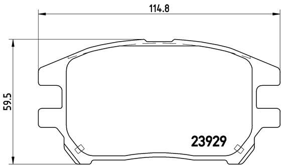 Комплект тормозных колодок, дисковый тормоз BREMBO P56050