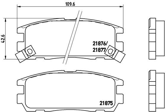 Комплект тормозных колодок, дисковый тормоз BREMBO P59021