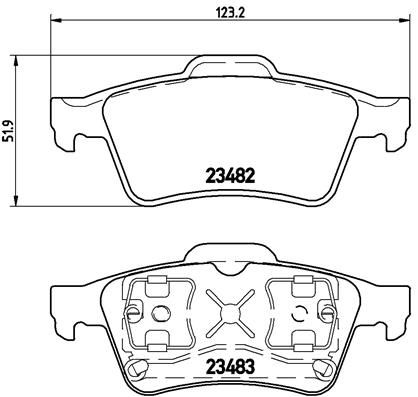 Комплект тормозных колодок, дисковый тормоз BREMBO P59044