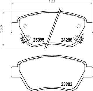 Комплект тормозных колодок, дисковый тормоз BREMBO P59081