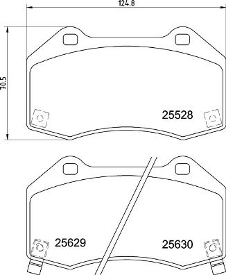 Комплект тормозных колодок, дисковый тормоз BREMBO P59094