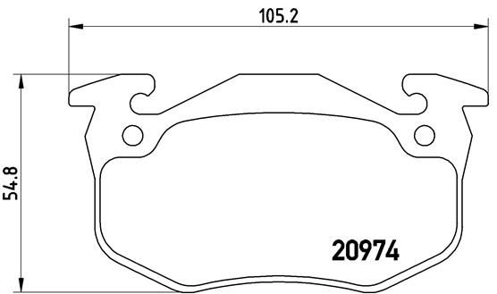 Комплект тормозных колодок, дисковый тормоз BREMBO P61032