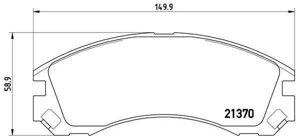 Комплект тормозных колодок, дисковый тормоз BREMBO P61089