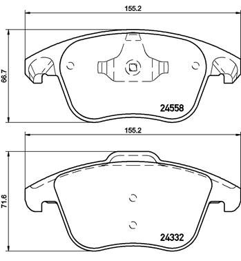 Комплект тормозных колодок, дисковый тормоз BREMBO P61117