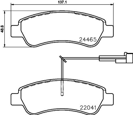 Комплект тормозных колодок, дисковый тормоз BREMBO P61125