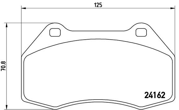 Комплект тормозных колодок, дисковый тормоз BREMBO P68036