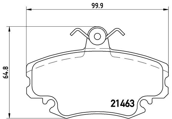 Комплект тормозных колодок, дисковый тормоз BREMBO P68038